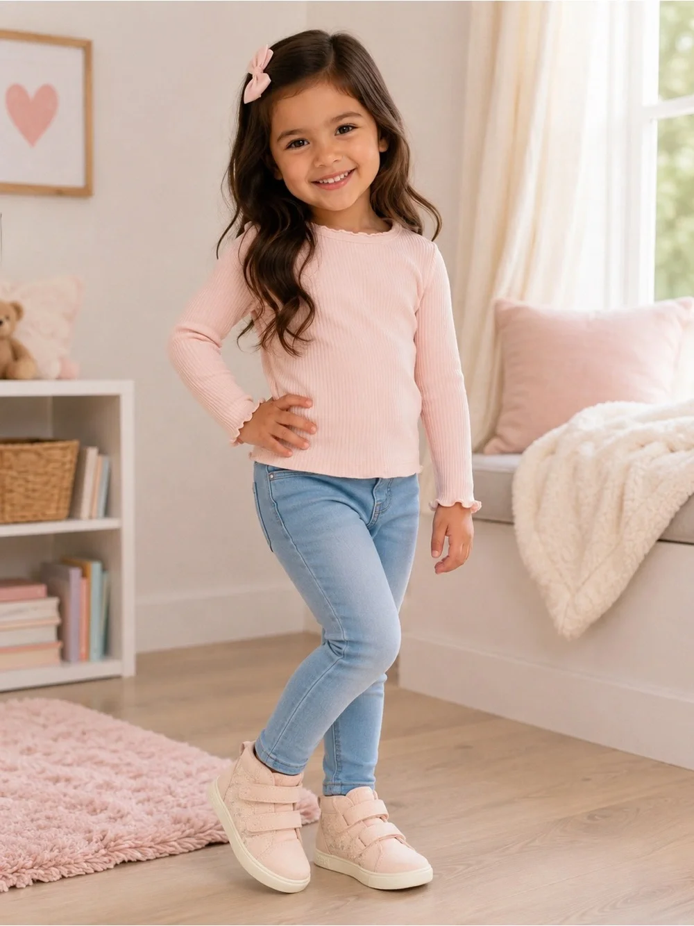 UGG Kids Blush Pink Glitter High-Top Sneaker size 2 Youth